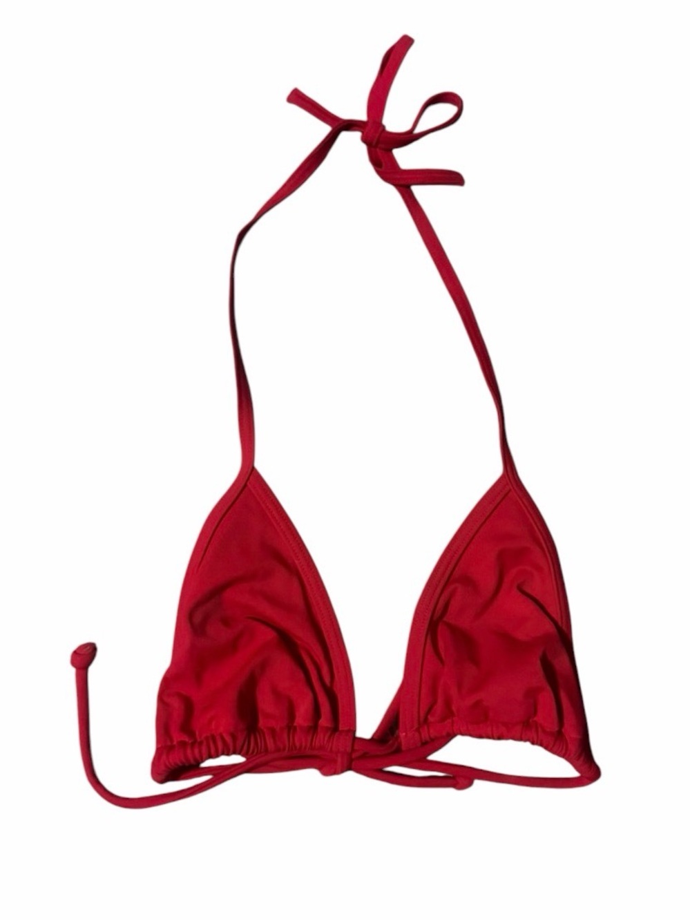 Y2K Victoria Secret 2006 Red Triangle Halter Bikini Top